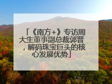 《南方+》专访周大生董事副总裁郭晋，解码珠宝巨头的核心发展优势