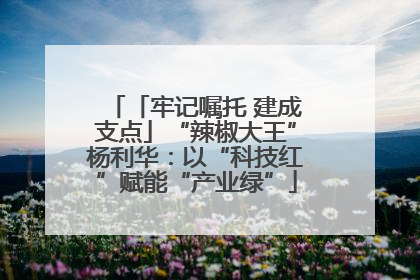 「牢记嘱托 建成支点」“辣椒大王”杨利华：以“科技红”赋能“产业绿”
