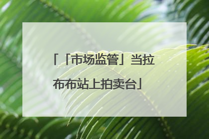 「市场监管」当拉布布站上拍卖台