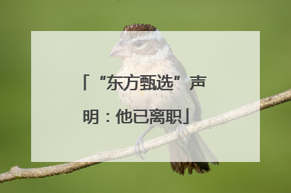 “东方甄选”声明：他已离职