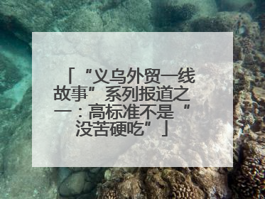 “义乌外贸一线故事”系列报道之一：高标准不是“没苦硬吃”