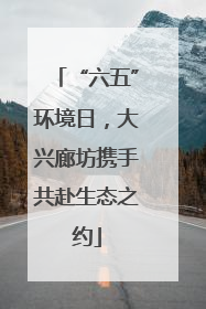 “六五”环境日，大兴廊坊携手共赴生态之约