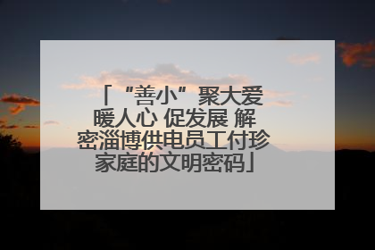 “善小”聚大爱 暖人心 促发展 解密淄博供电员工付珍家庭的文明密码