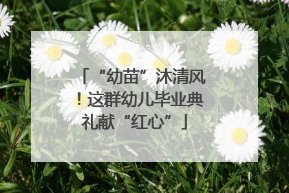 “幼苗”沐清风！这群幼儿毕业典礼献“红心”