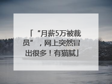 “月薪5万被裁员”，网上突然冒出很多！有猫腻