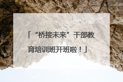 “桥接未来”干部教育培训班开班啦！