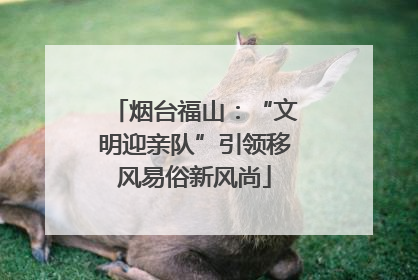 烟台福山：“文明迎亲队”引领移风易俗新风尚