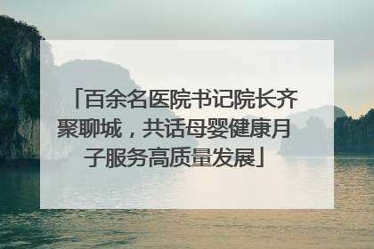 百余名医院书记院长齐聚聊城，共话母婴健康月子服务高质量发展