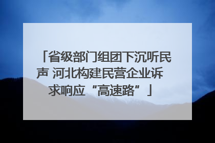 省级部门组团下沉听民声 河北构建民营企业诉求响应“高速路”