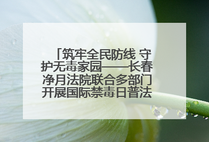 筑牢全民防线 守护无毒家园——长春净月法院联合多部门开展国际禁毒日普法宣传活动