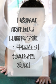 破解AI能耗困局 印裔科学家：中国在引领AI绿色发展