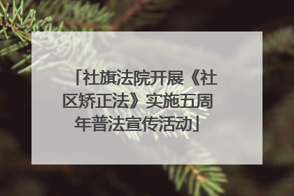 社旗法院开展《社区矫正法》实施五周年普法宣传活动