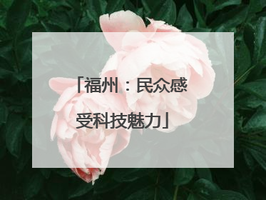 福州：民众感受科技魅力
