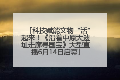 科技赋能文物“活”起来！《沿着中原大遗址走廊寻国宝》大型直播6月14日启幕