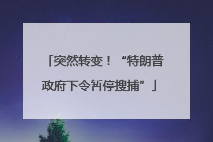 突然转变！“特朗普政府下令暂停搜捕”