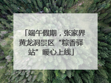 端午假期，张家界黄龙洞景区“粽香驿站”暖心上线