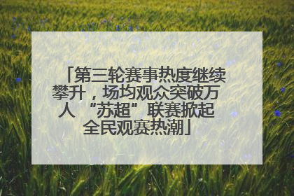 第三轮赛事热度继续攀升，场均观众突破万人 “苏超”联赛掀起全民观赛热潮