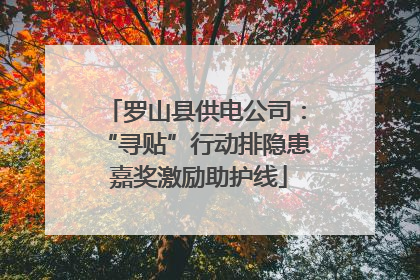 罗山县供电公司：“寻贴”行动排隐患 嘉奖激励助护线