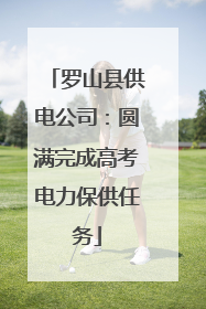 罗山县供电公司：圆满完成高考电力保供任务