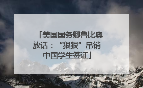 美国国务卿鲁比奥放话：“狠狠”吊销中国学生签证