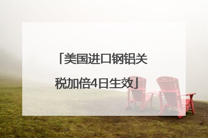 美国进口钢铝关税加倍4日生效