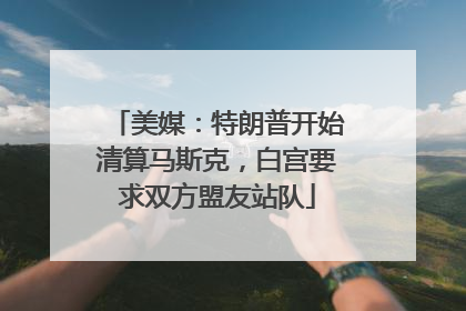 美媒：特朗普开始清算马斯克，白宫要求双方盟友站队