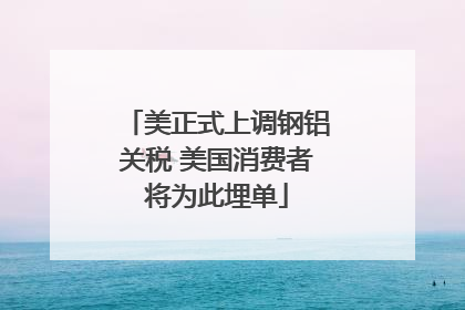 美正式上调钢铝关税 美国消费者将为此埋单