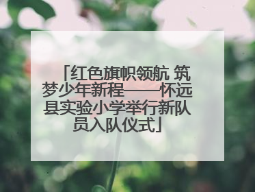 红色旗帜领航 筑梦少年新程——怀远县实验小学举行新队员入队仪式