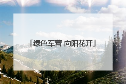 绿色军营 向阳花开
