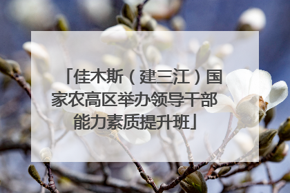 佳木斯（建三江）国家农高区举办领导干部能力素质提升班