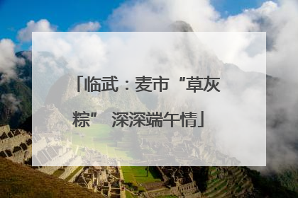 临武：麦市“草灰粽” 深深端午情
