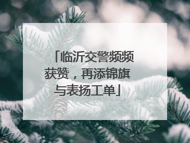 临沂交警频频获赞，再添锦旗与表扬工单