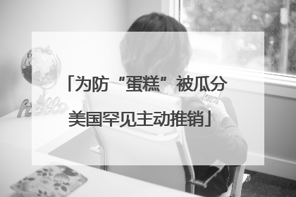 为防“蛋糕”被瓜分 美国罕见主动推销