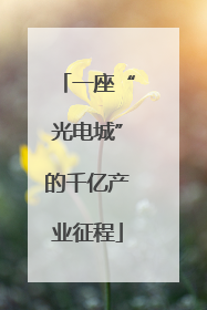 一座“光电城”的千亿产业征程