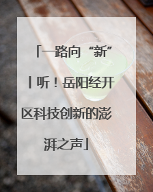 一路向“新”丨听！岳阳经开区科技创新的澎湃之声