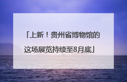 上新！贵州省博物馆的这场展览持续至8月底