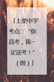 上栗中学考点：“你高考，我一定送考！”（图）