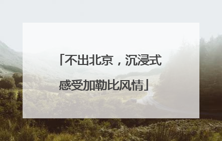 不出北京，沉浸式感受加勒比风情