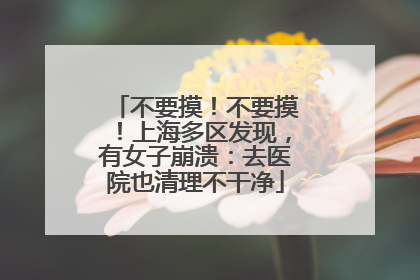 不要摸！不要摸！上海多区发现，有女子崩溃：去医院也清理不干净