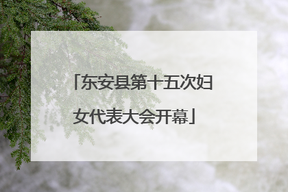 东安县第十五次妇女代表大会开幕