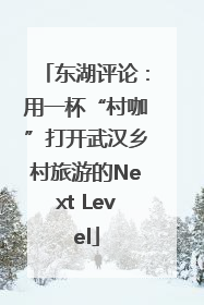 东湖评论：用一杯“村咖”打开武汉乡村旅游的Next Level