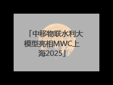 中移物联水利大模型亮相MWC上海2025