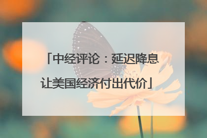 中经评论：延迟降息让美国经济付出代价