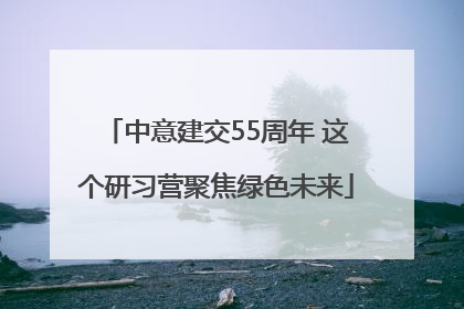 中意建交55周年 这个研习营聚焦绿色未来