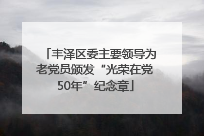 丰泽区委主要领导为老党员颁发“光荣在党50年”纪念章