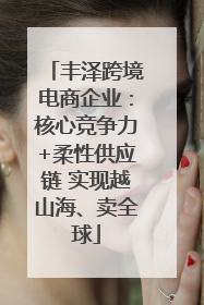 丰泽跨境电商企业：核心竞争力+柔性供应链 实现越山海、卖全球