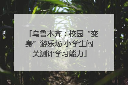 乌鲁木齐：校园“变身”游乐场 小学生闯关测评学习能力