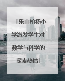 乐山柏杨小学激发学生对数学与科学的探索热情