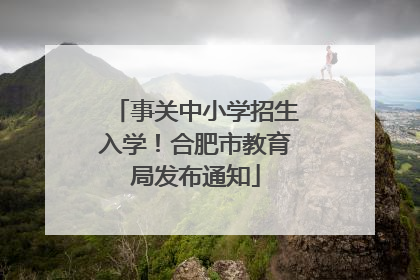 事关中小学招生入学！合肥市教育局发布通知
