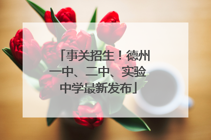事关招生！德州一中、二中、实验中学最新发布